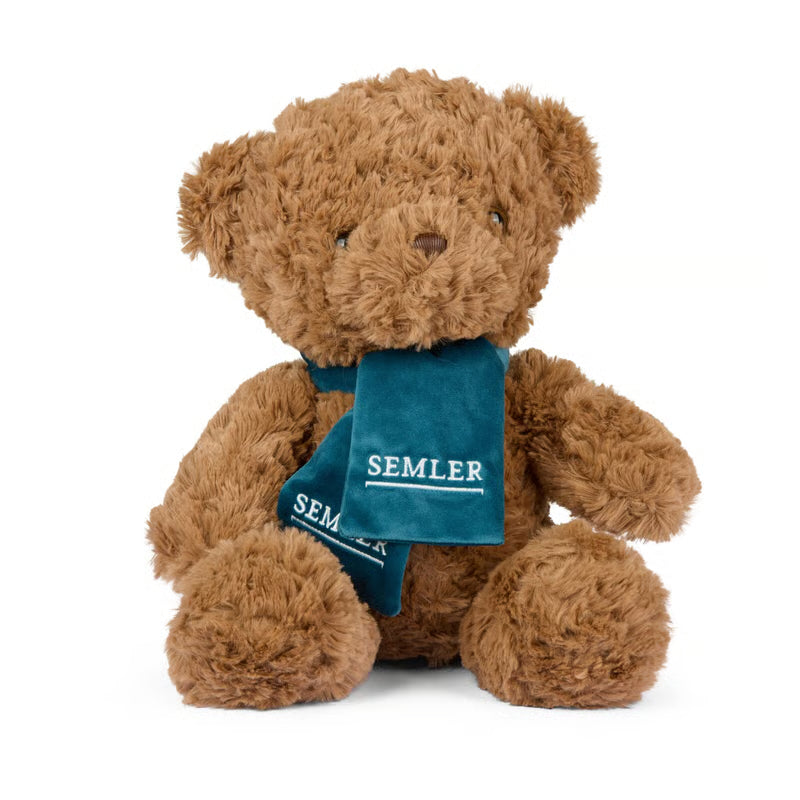 Brun Teddy bamse med Semler